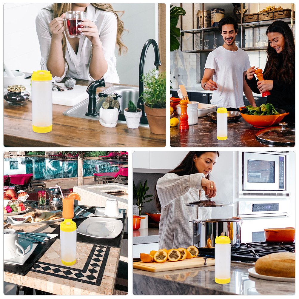 Condiment Squeeze Bottle - 2 Botellas de Plástico de Doble