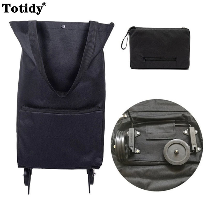 Food Storage On Wheels - Nueva bolsa de compras plegable con