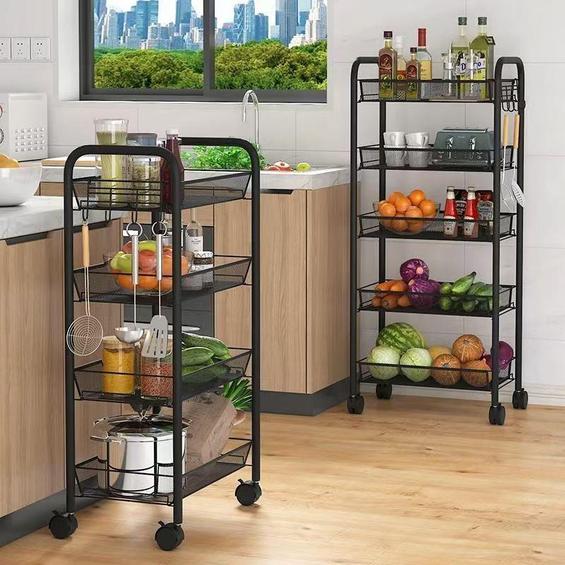 Food Storage On Wheels - Carrito de almacenamiento delgado de 3/4/5