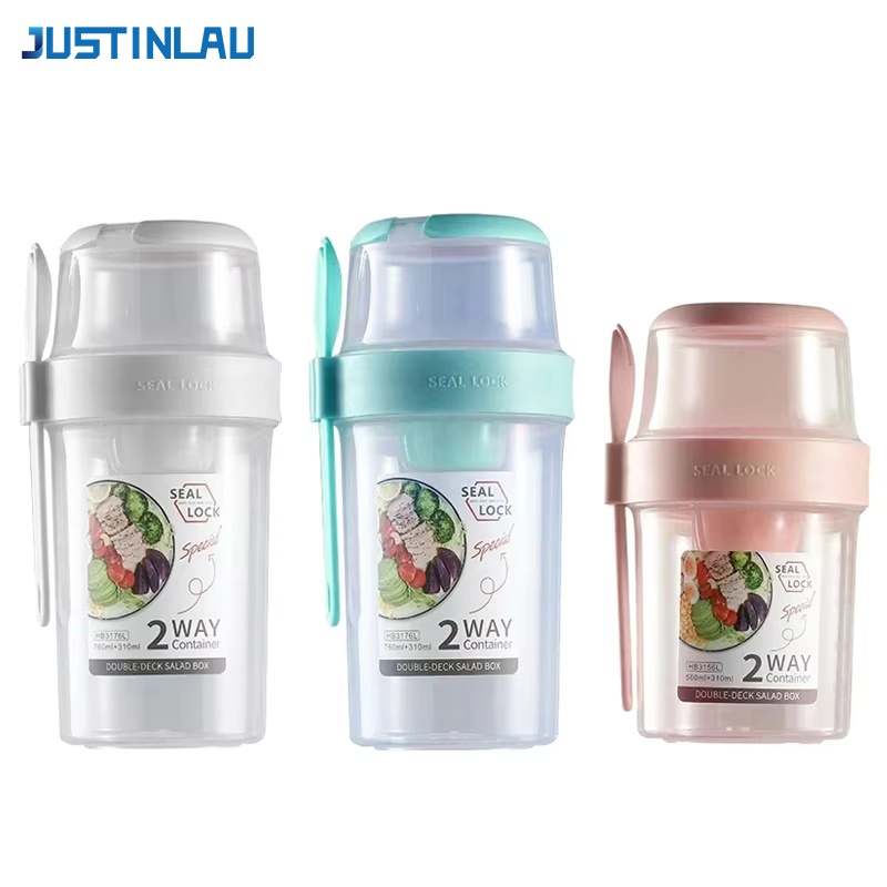 Food Storage Underground - JUSTINLAU Vaso Portátil para Ensaladas y