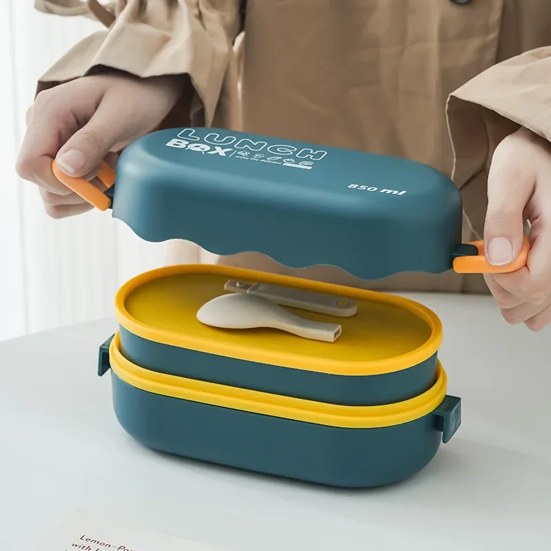 Glass Meal Prep Container - Fiambrera con compartimento de plástico de