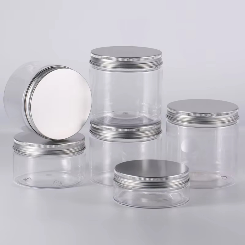 Mason Jar Wide Mouth - Frascos de plástico transparente de 30ml-150ml,