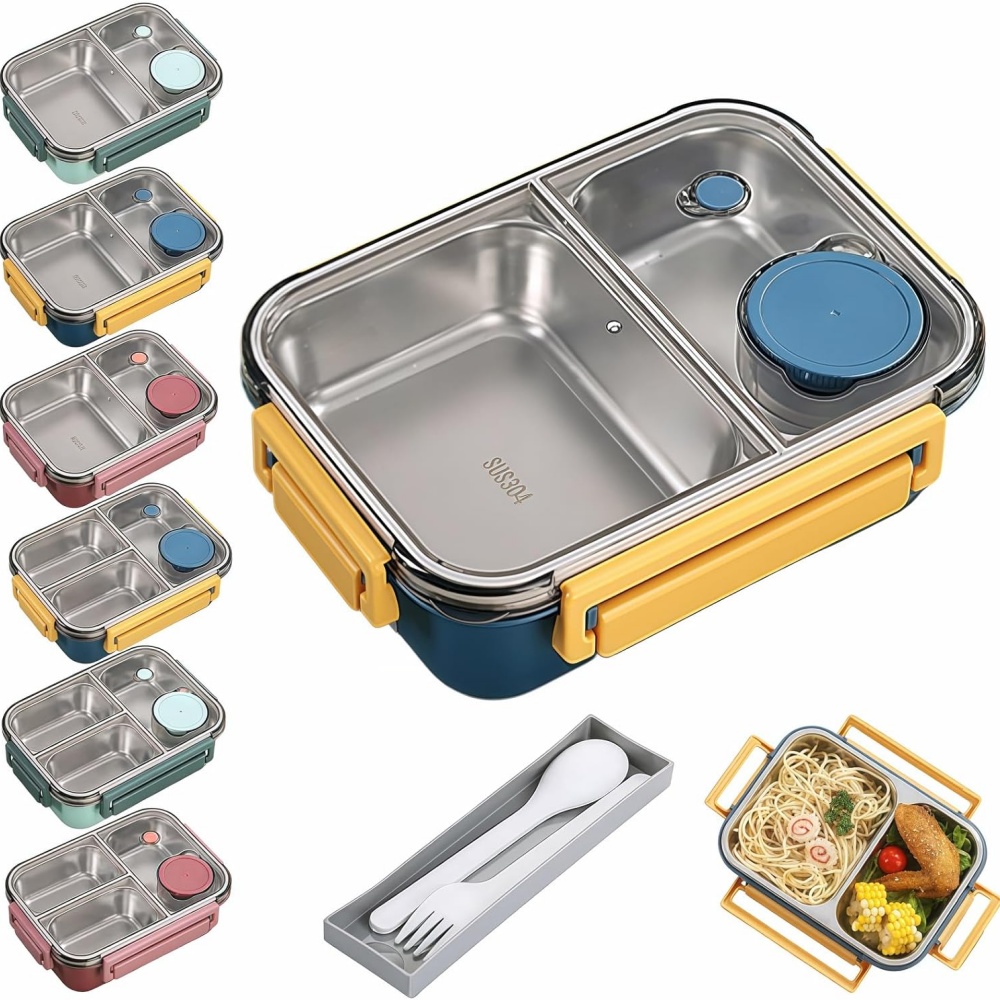 Glass Meal Prep Container - Fiambreras portátiles de 850ml para niños