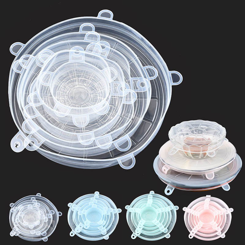 Silicone Stretch Lid - Tapas de silicona para envolver comida,