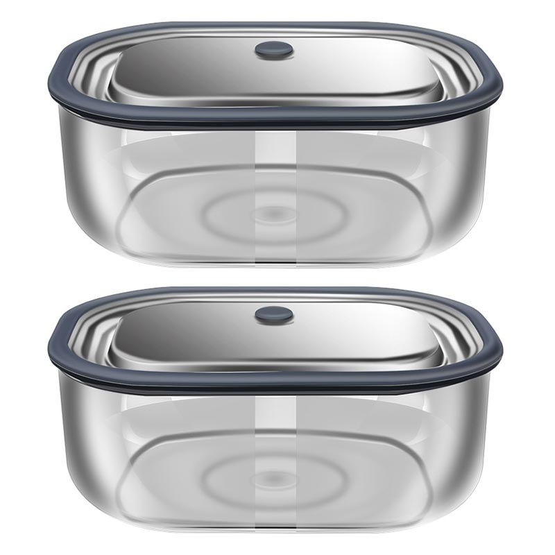 Glass Meal Prep Container - Fiambrera rectangular de vidrio de borosilicato