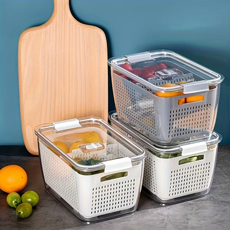 Food Storage Containers Xl - 2 Cajas Grandes Reutilizables para Almacenamiento