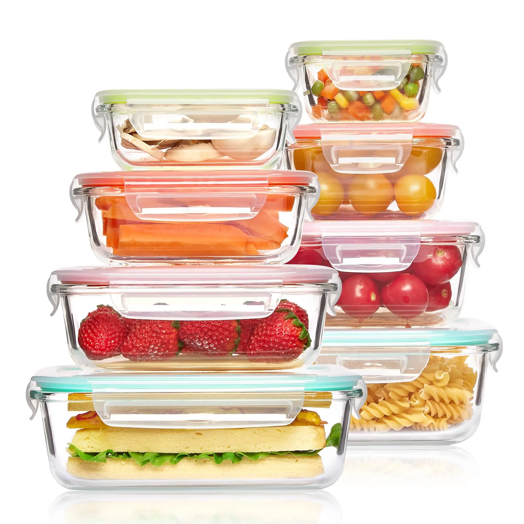 Glass Meal Prep Container - Fiambrera de vidrio, contenedores de almacenamiento