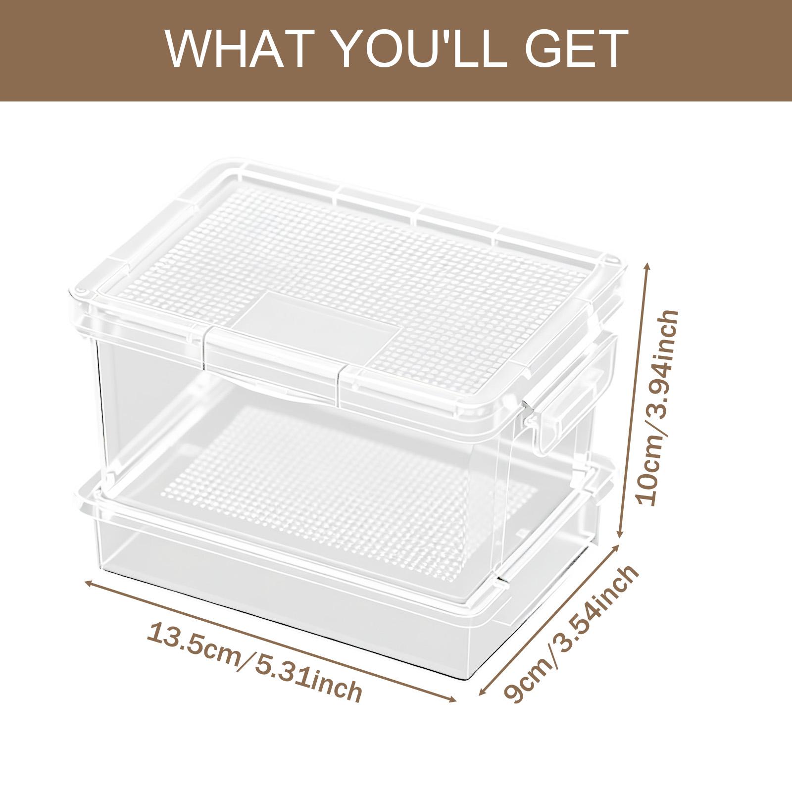 Food Storage Plastic Boxes - Comedero de plástico para tortugas, caja