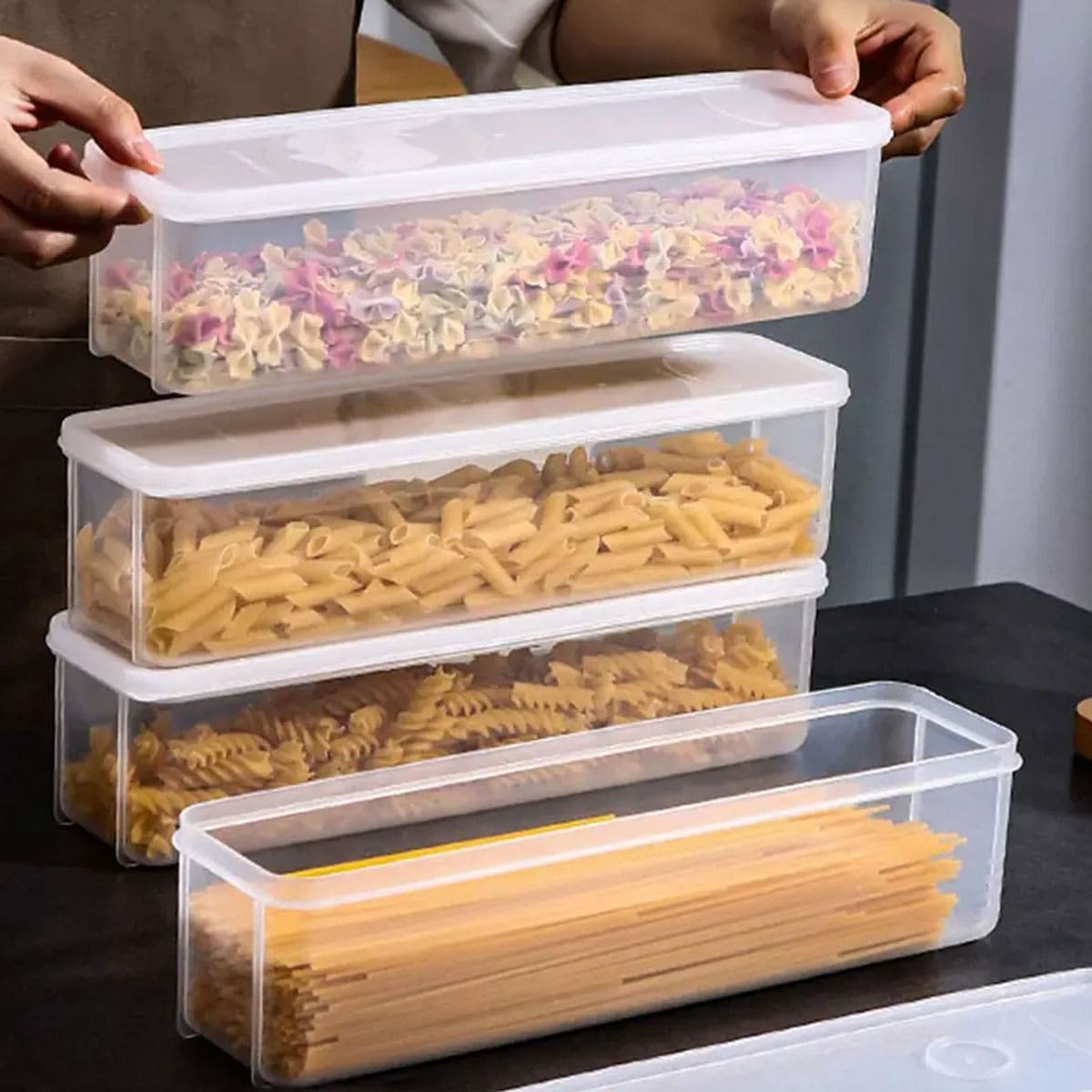 Food Storage Plastic Boxes - 1 Caja de Almacenamiento Transparente de