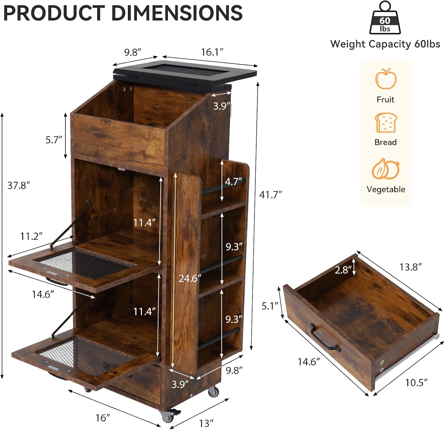Contenedor de almacenamiento d - Food Storage On Wheels reseña y precio