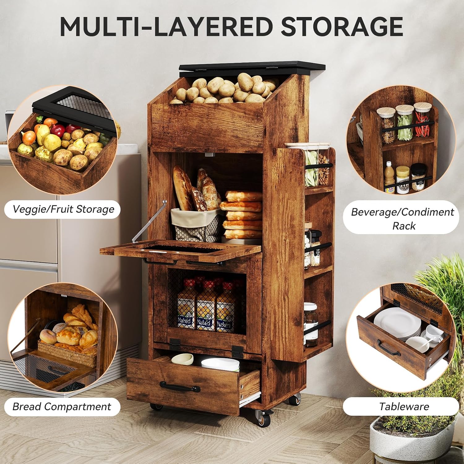 Contenedor de almacenamiento d - Food Storage On Wheels reseña y precio