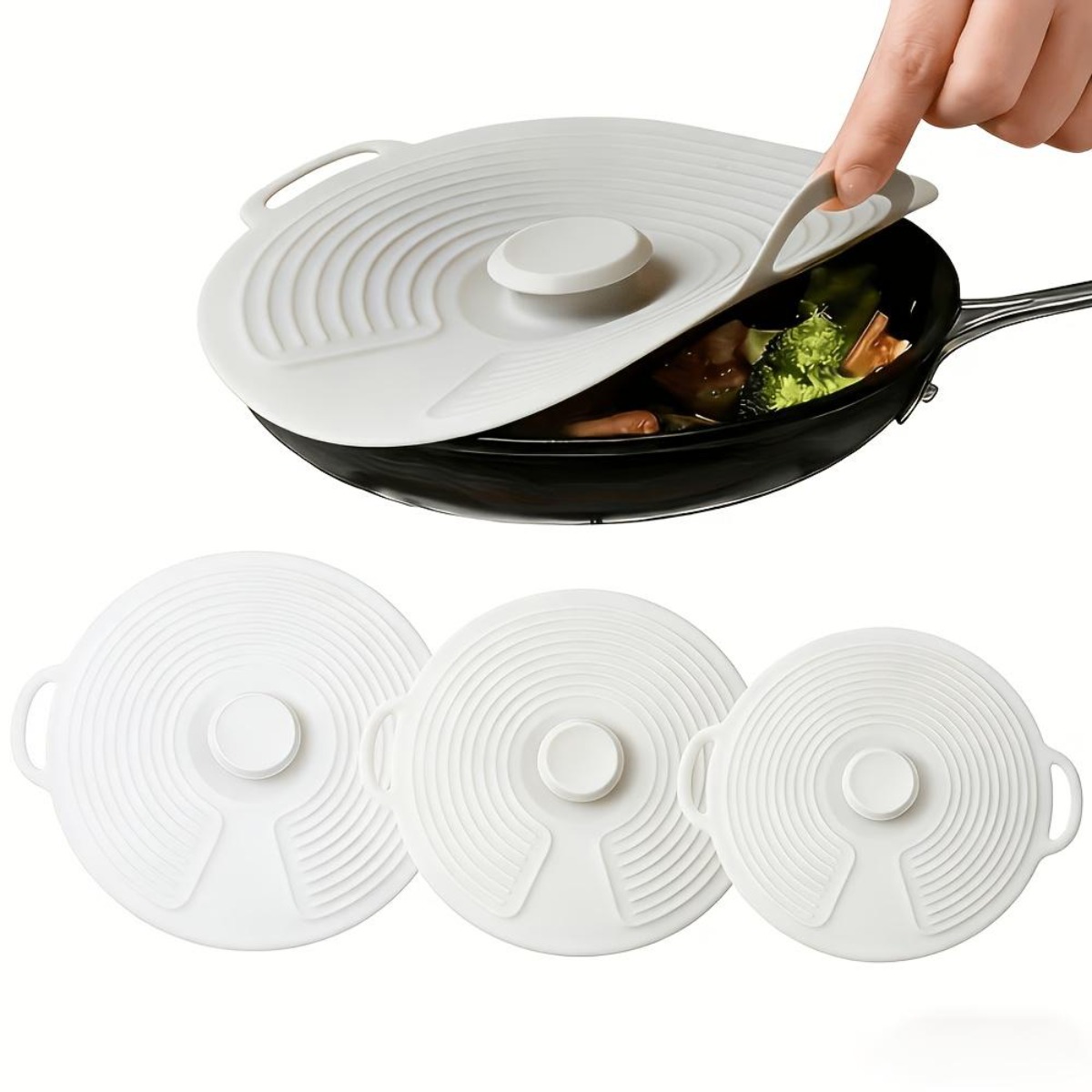 3 Tapas Elásticas de Silicona  - Silicone Stretch Lid reseña y precio
