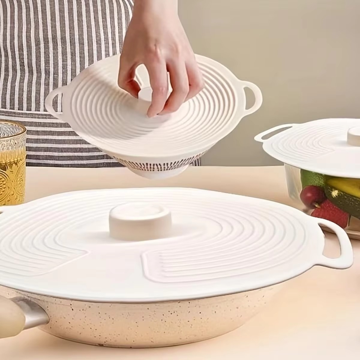 3 Tapas Elásticas de Silicona  - Silicone Stretch Lid reseña y precio