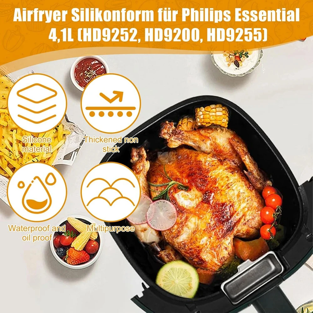 Molde de silicona de 17 cm par - Philips Air Fryer Hd9252 reseña y precio
