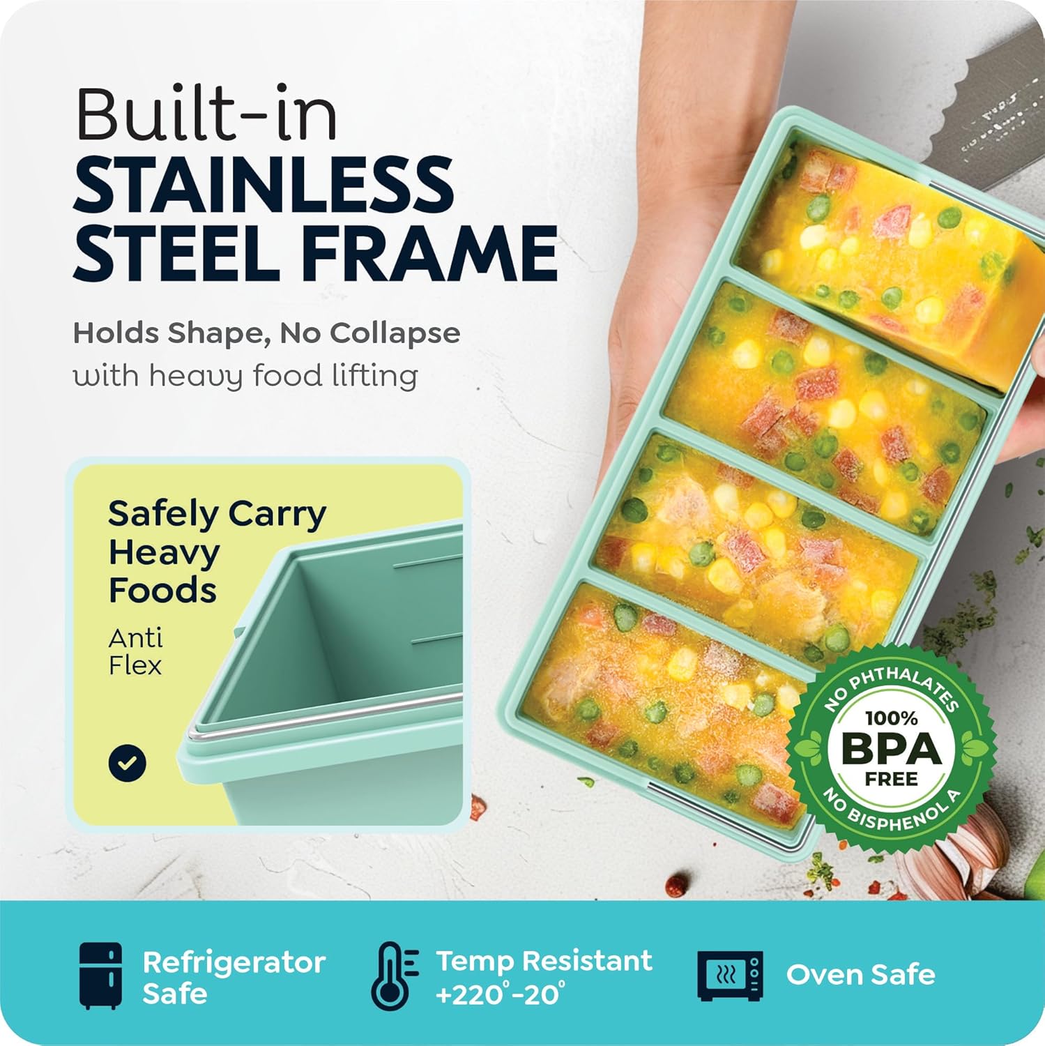 Molde de silicona de 250ml/500 - Food Storage Containers Xl reseña y precio