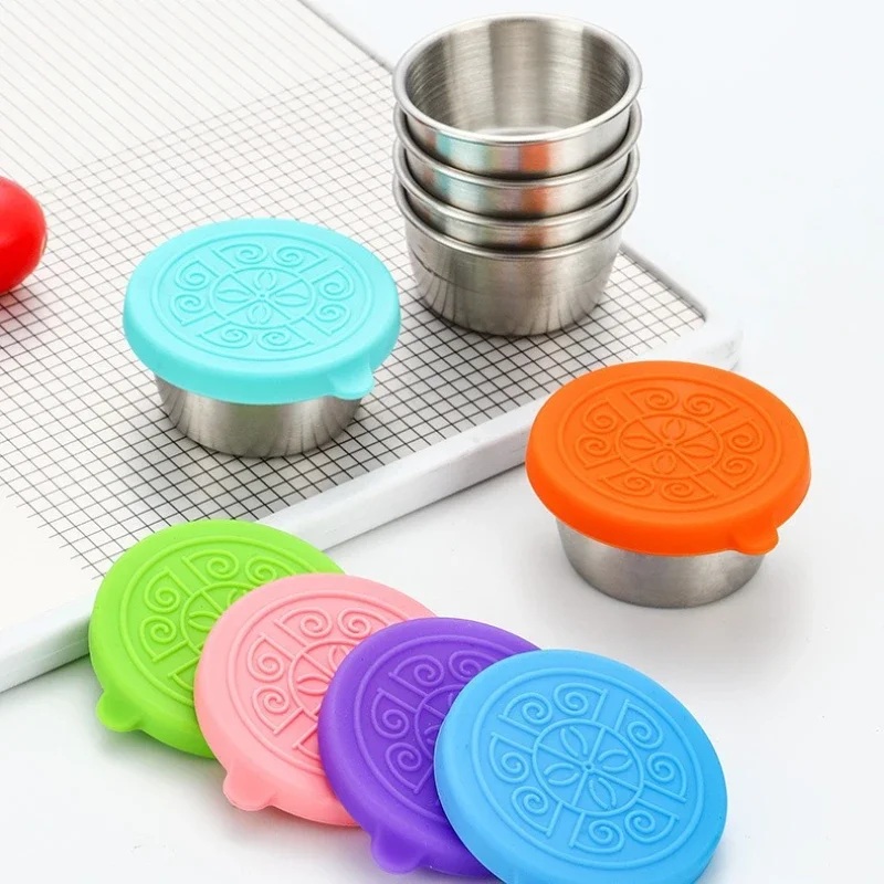 6 unid/set 304 tazas de salsa  - Silicone Stretch Lid reseña y precio