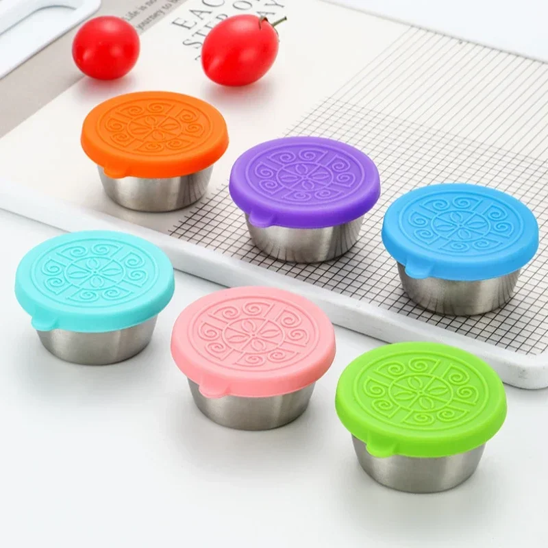 6 unid/set 304 tazas de salsa  - Silicone Stretch Lid reseña y precio