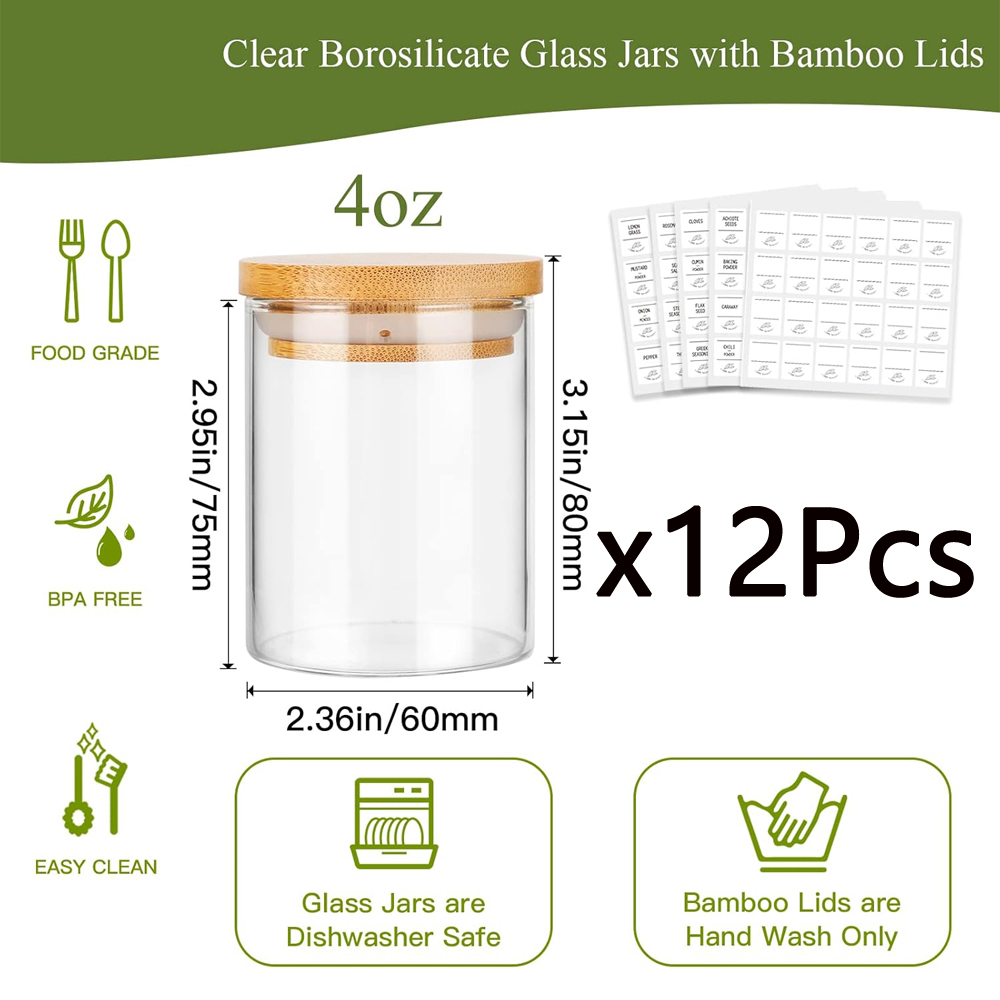 Frascos de especias de vidrio  - Glass Meal Prep Container reseña y precio