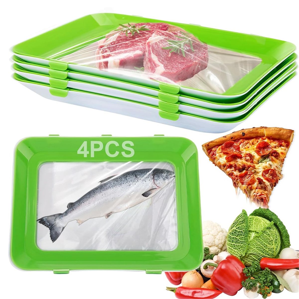 Juego de 4 Recipientes Apilabl - Food Storage Technology reseña y precio