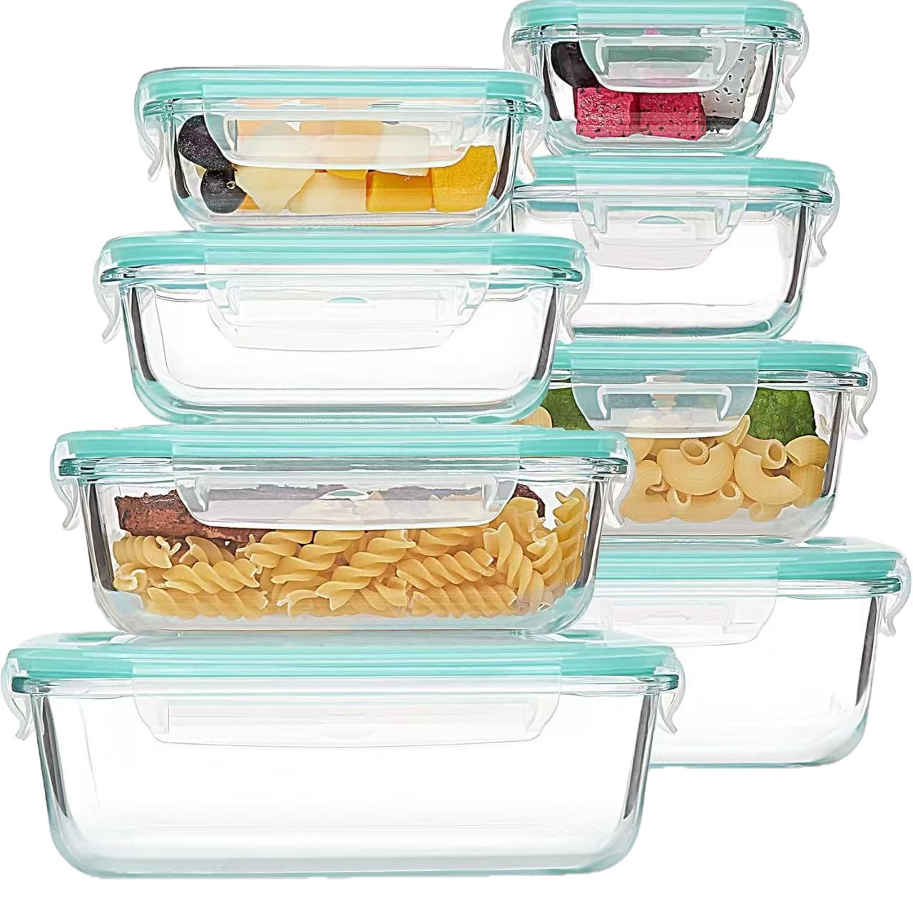Juego de 8 Recipientes de Vidr - Glass Meal Prep Container reseña y precio