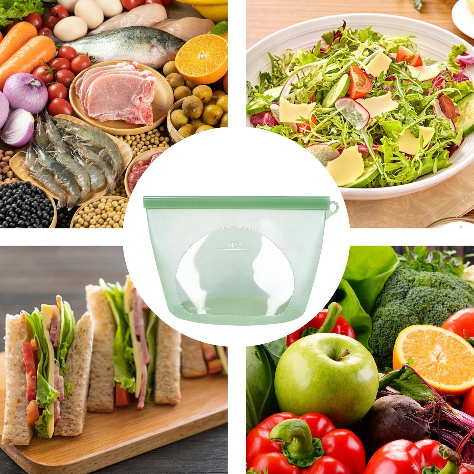 Bolsas de silicona con cierre  - Food Storage Bags Zip Lock Pouch reseña y precio