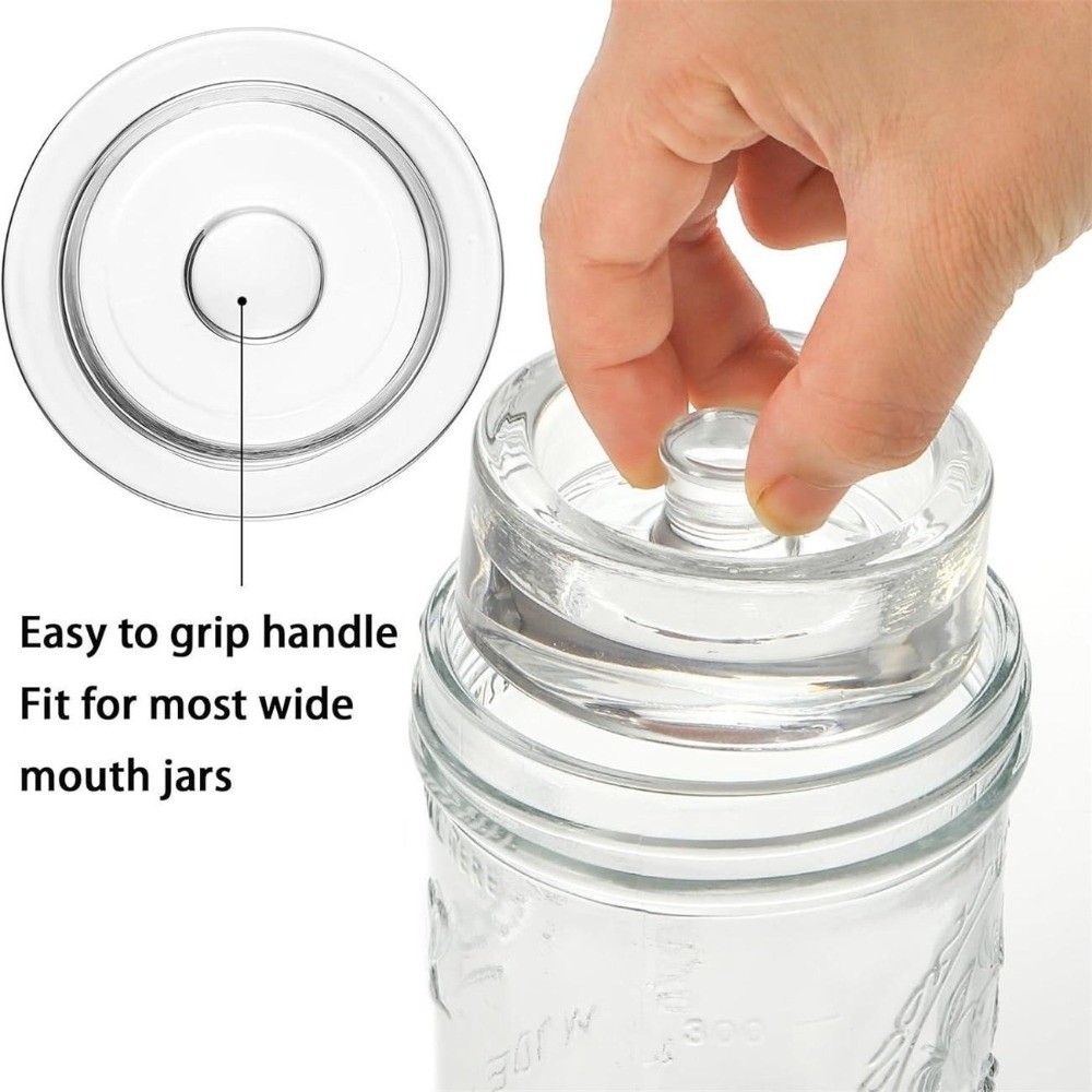 Pesas de vidrio con asa, tapas - Mason Jar Wide Mouth reseña y precio