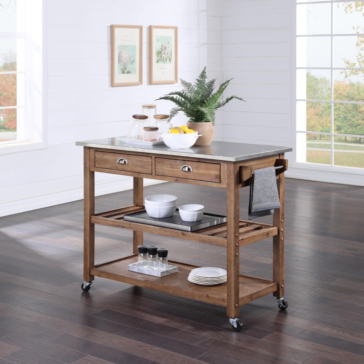 Carrito de cocina con ruedas,  - Food Storage On Wheels reseña y precio