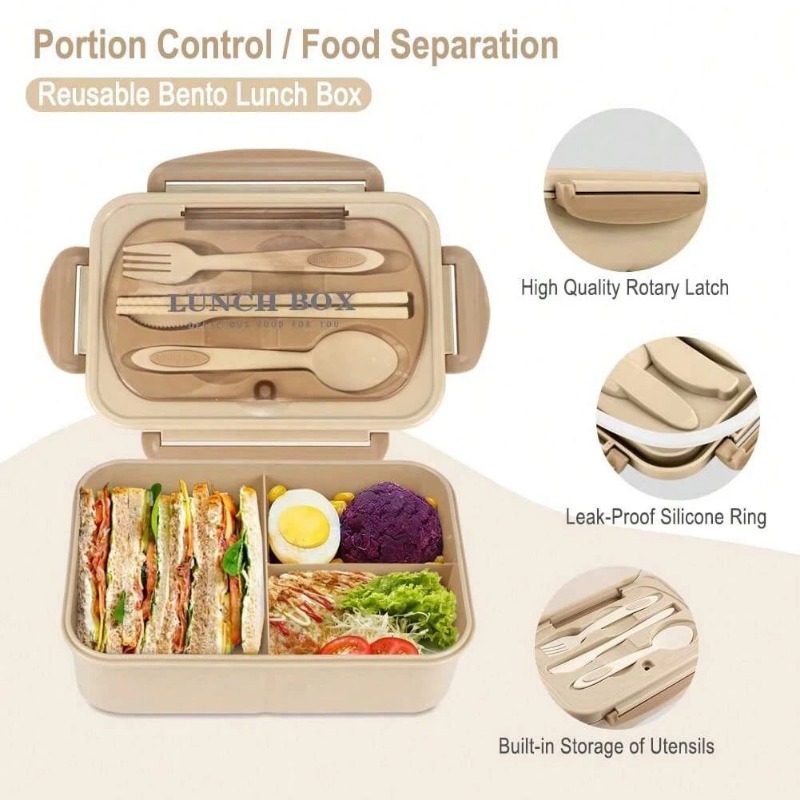 Caja Bento para adultos, conte - Food Storage Vault reseña y precio