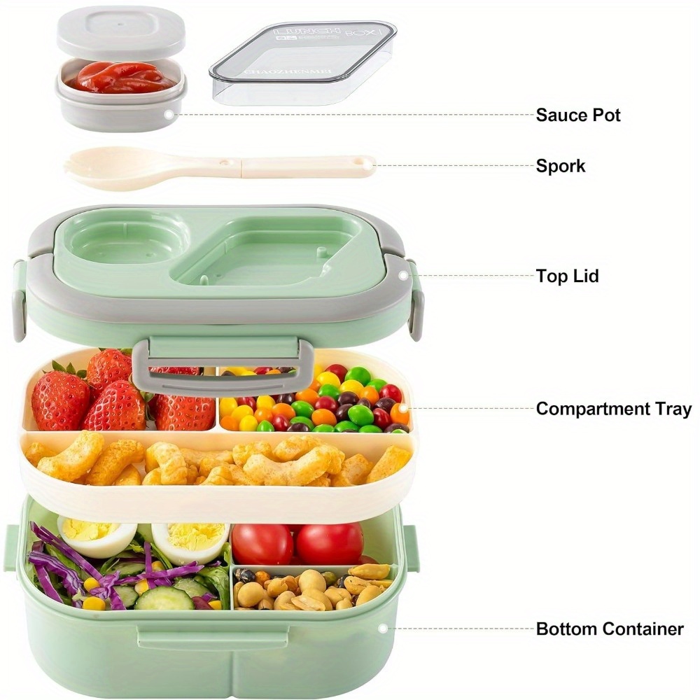 Fiambrera Bento, contenedor pa - Glass Meal Prep Container reseña y precio