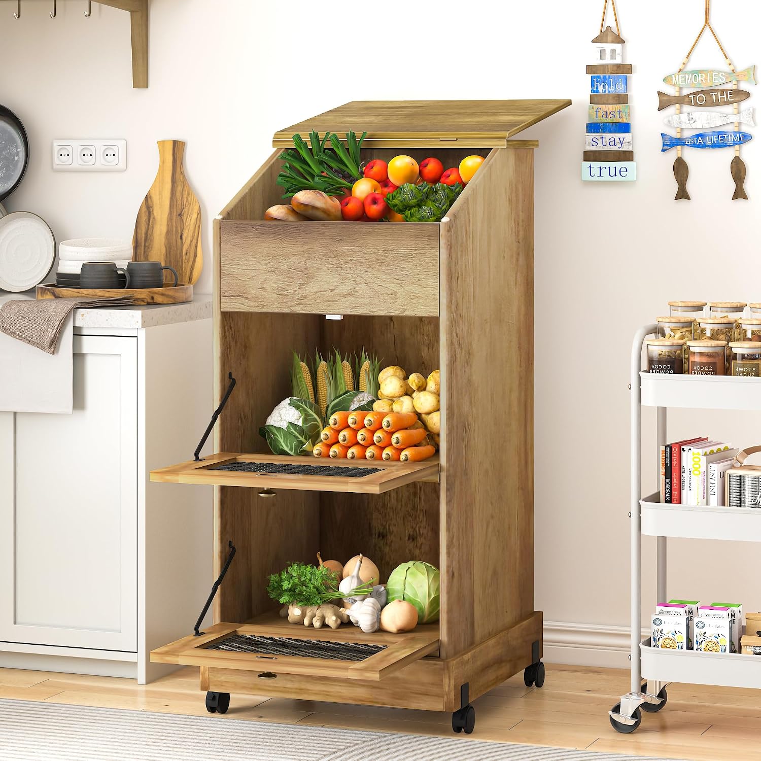 Gabinetes de almacenamiento de - Food Storage On Wheels reseña y precio