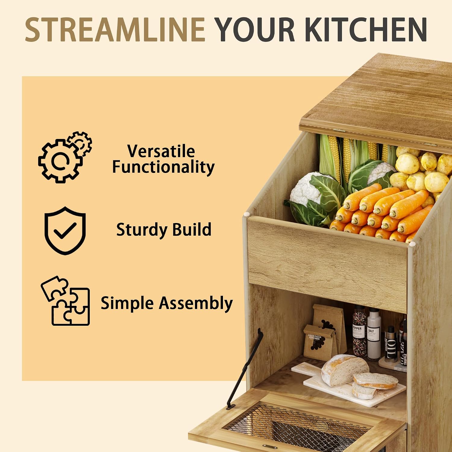Gabinetes de almacenamiento de - Food Storage On Wheels reseña y precio