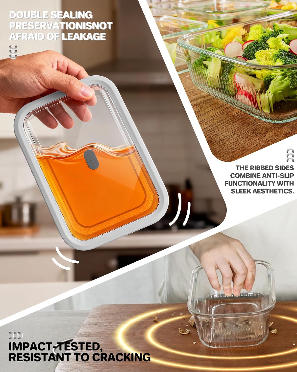Paquete de 2 Recipientes de Vi - Glass Meal Prep Container reseña y precio