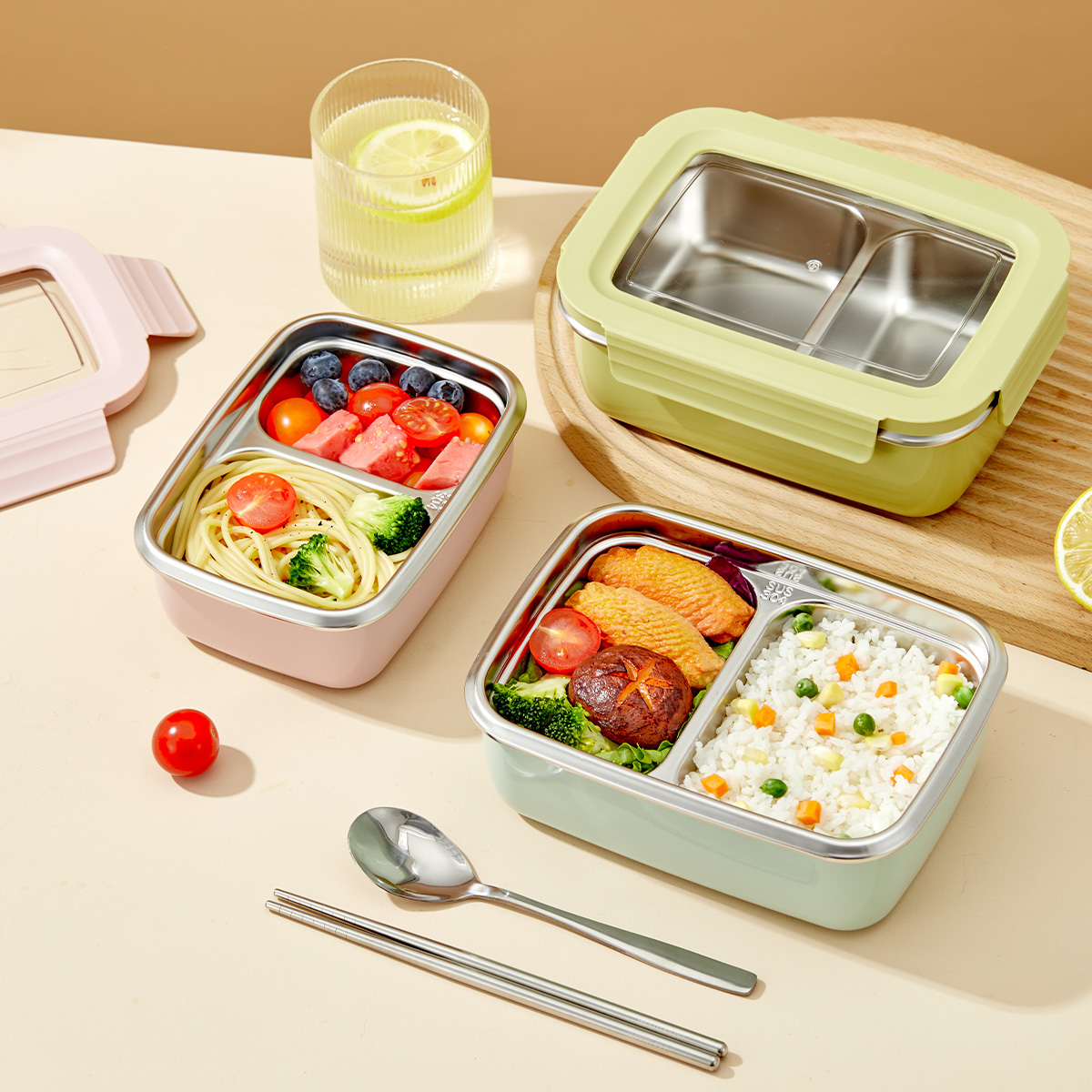 Fiambrera con compartimento de - Glass Meal Prep Container reseña y precio