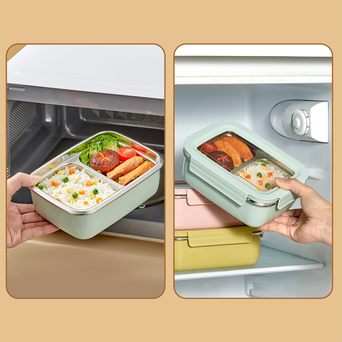 Fiambrera con compartimento de - Glass Meal Prep Container reseña y precio
