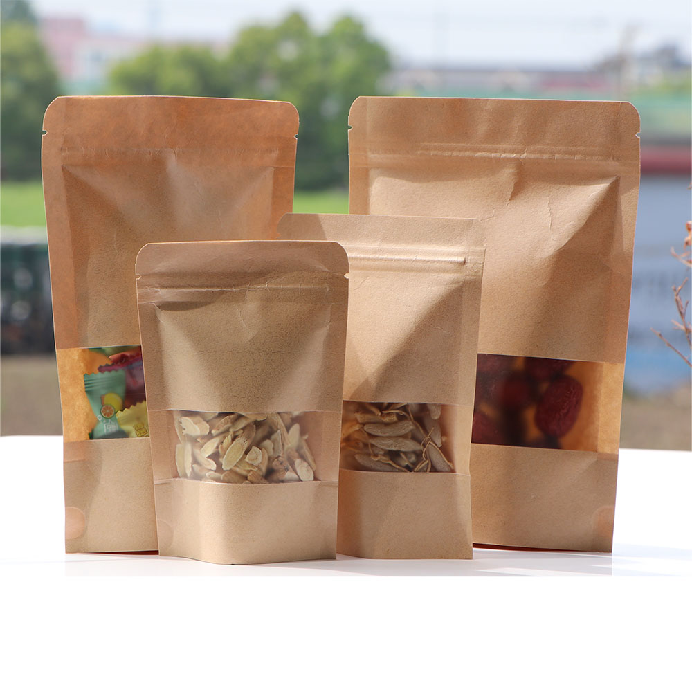 Bolsas de papel Kraft con cier - Food Storage Bags Zip Lock Pouch reseña y precio