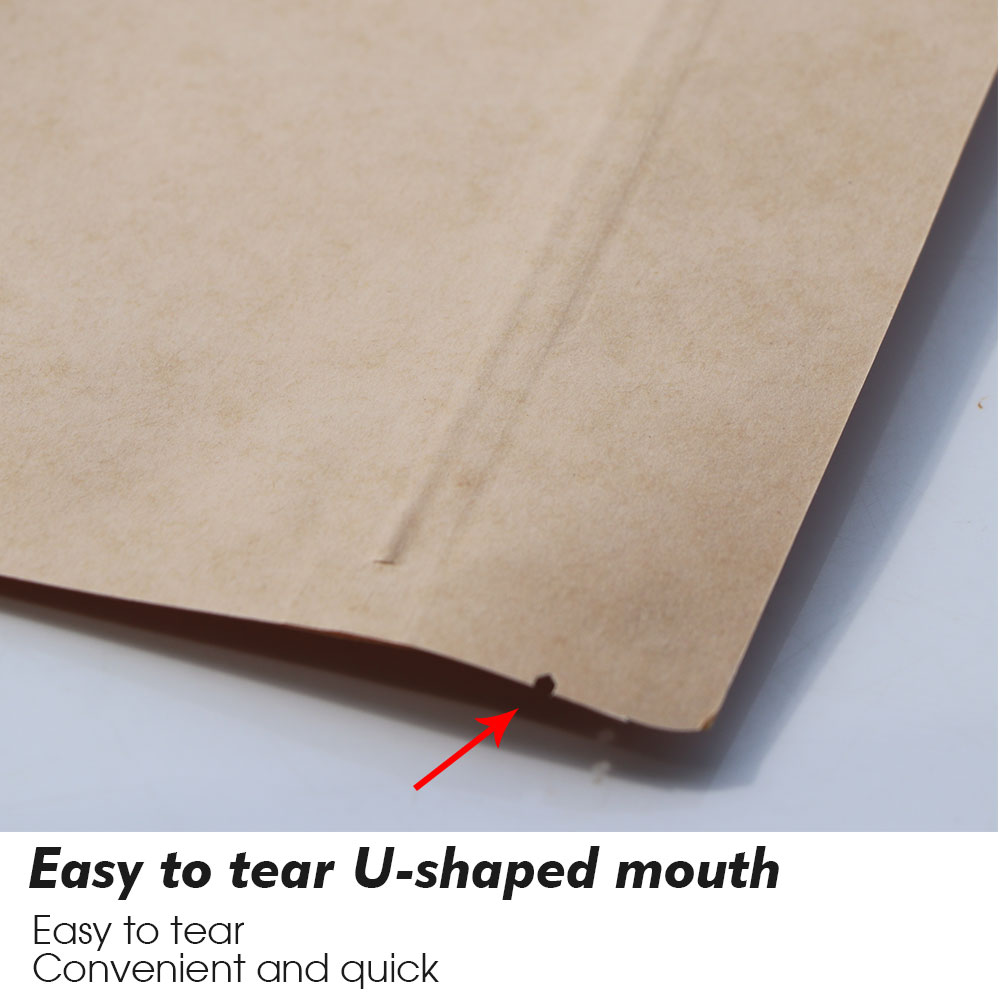Bolsas de papel Kraft con cier - Food Storage Bags Zip Lock Pouch reseña y precio