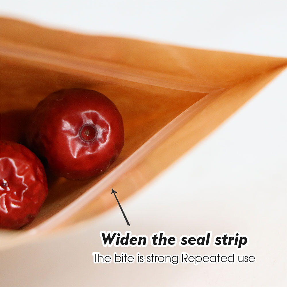 Bolsas de papel Kraft con cier - Food Storage Bags Zip Lock Pouch reseña y precio