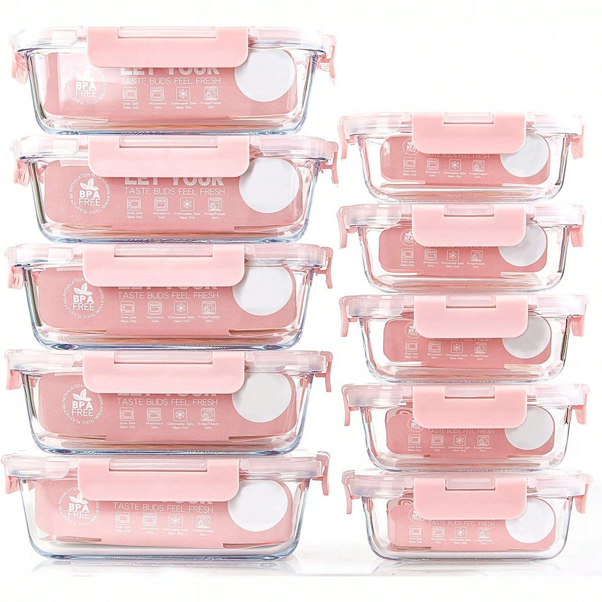 Paquete de 10 recipientes de v - Glass Meal Prep Container reseña y precio