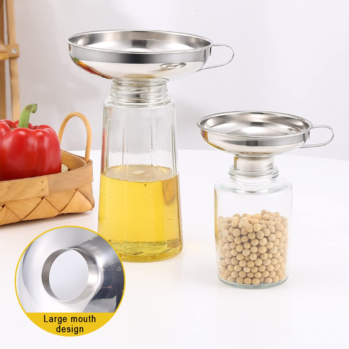 Embudo de acero inoxidable Emb - Mason Jar Wide Mouth reseña y precio