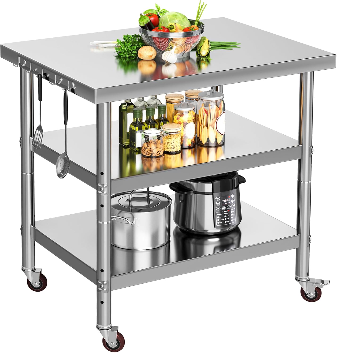 Mesa de Preparación de Aliment - Food Storage On Wheels reseña y precio