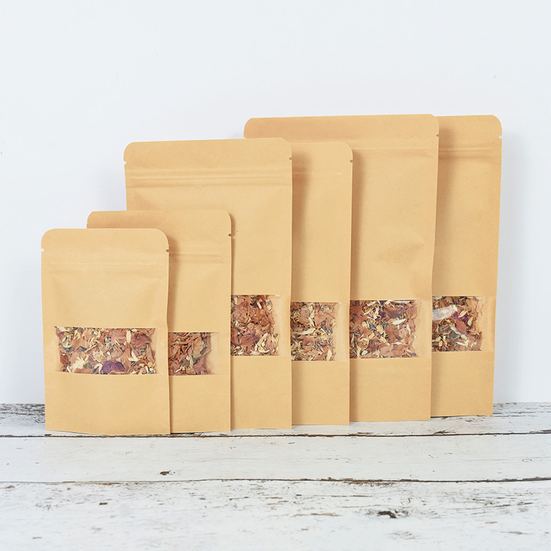Bolsas de papel Kraft con cier - Food Storage Bags Zip Lock Pouch reseña y precio