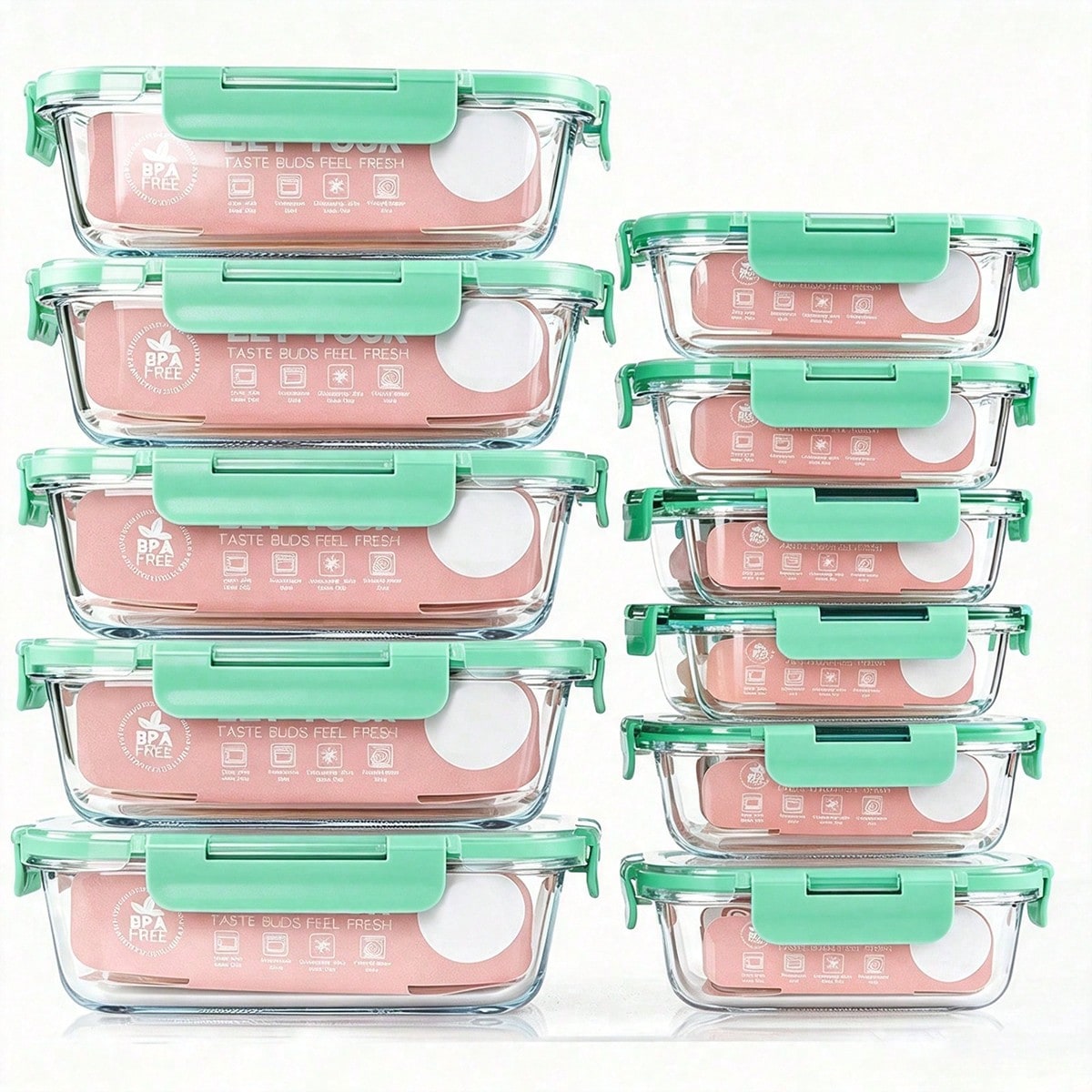 Paquete de 10 Recipientes de V - Glass Meal Prep Container reseña y precio