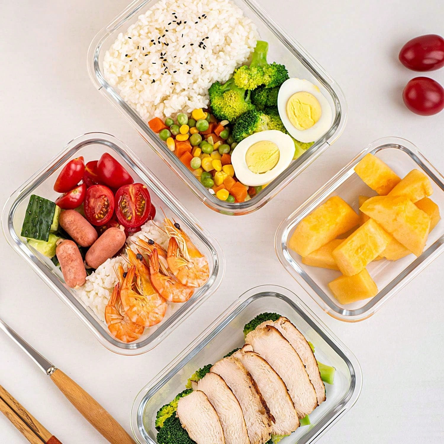 Paquete de 10 Recipientes de V - Glass Meal Prep Container reseña y precio