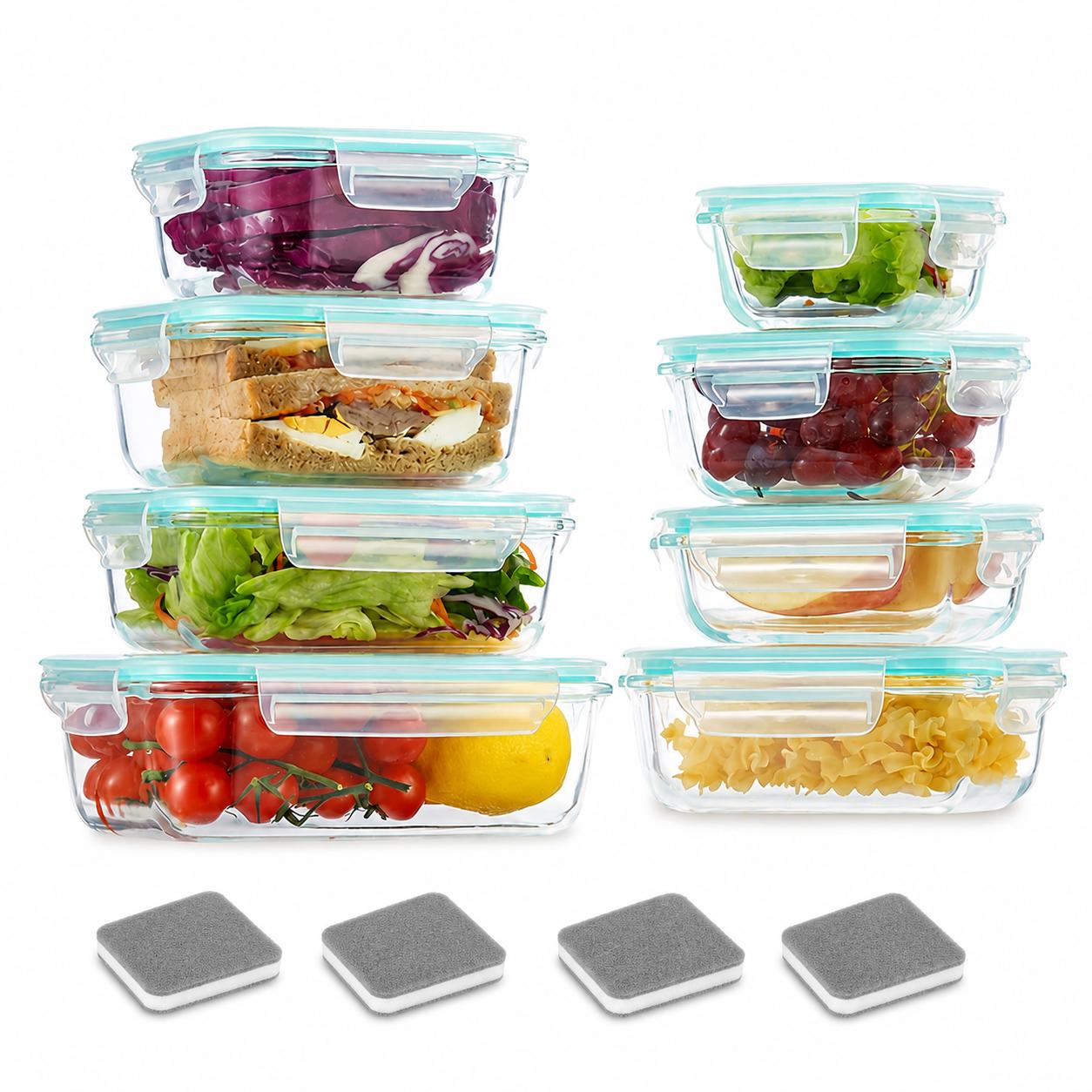 16 recipientes de vidrio sella - Glass Meal Prep Container reseña y precio
