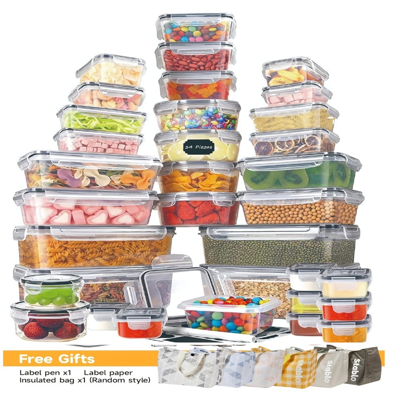 Juego de 48 Recipientes para A - Food Storage Label reseña y precio