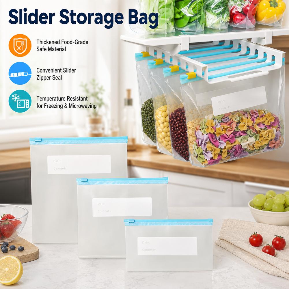 Bolsa con cierre reutilizable, - Food Storage Bags Zip Lock Pouch reseña y precio