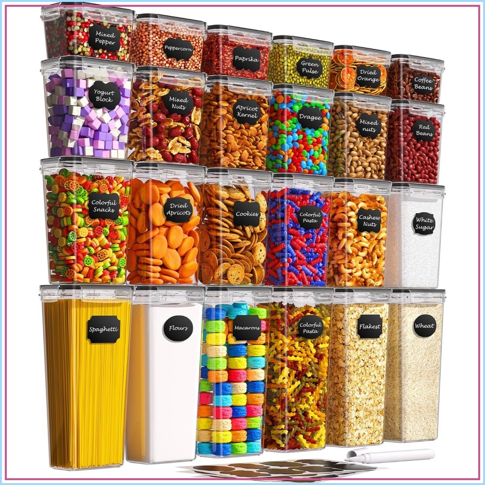24 Recipientes Herméticos para - Food Storage Label reseña y precio