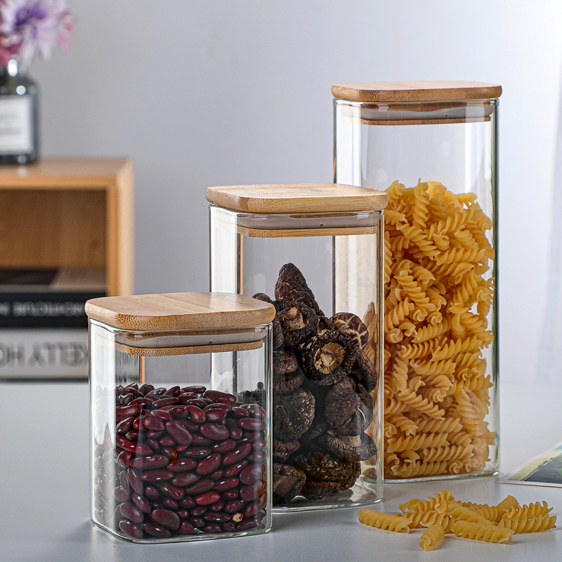 Latas de vidrio de bambú trans - Glass Meal Prep Container reseña y precio