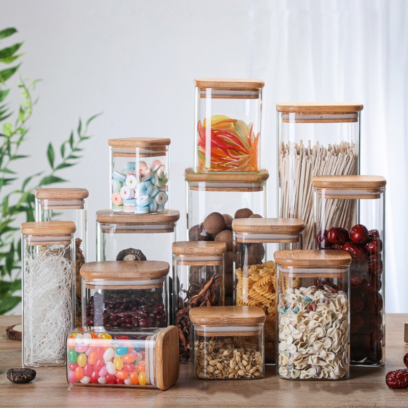 Latas de vidrio de bambú trans - Glass Meal Prep Container reseña y precio