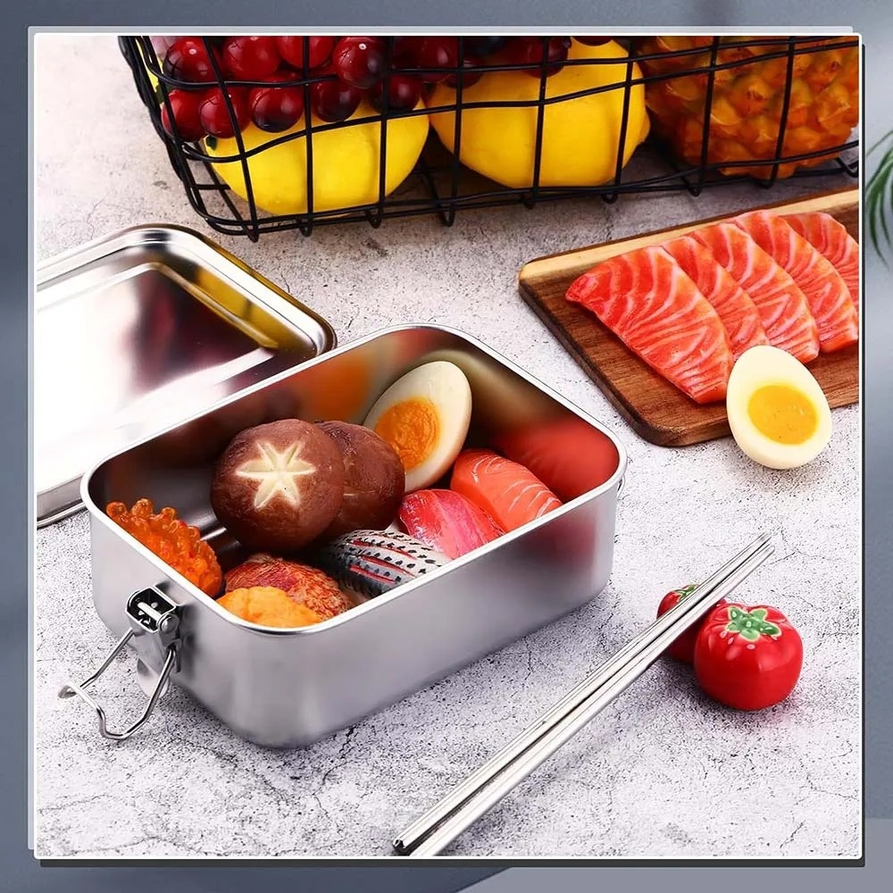 Caja Bento de acero inoxidable - Food Storage Underground reseña y precio